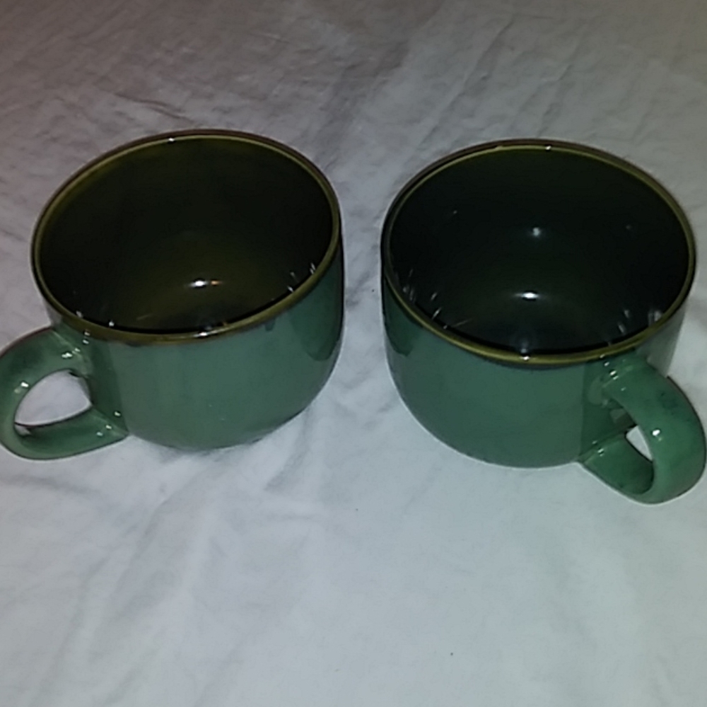 24 oz.Large Sanyo Nova Green coffee/dessert bowls.